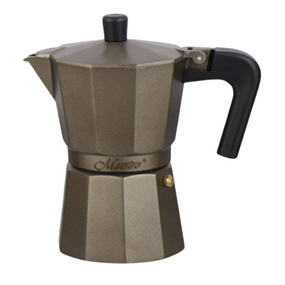 Кавоварка гейзерна 150мл (3 порції) алюмінієва MR-1666-3-BROWN Espresso Moka Maestro