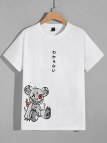 Футболка женская с принтом повседневная L Белая