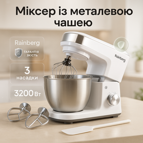 Міксер для змішування соусів Rainberg RB-8082 3200 Вт, Міксер для замішування крутого тіста QC-76