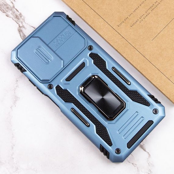 Ударопрочный чехол Camshield Army Ring для Xiaomi Redmi 10 Голубой / Light Blue | Зображення 5
