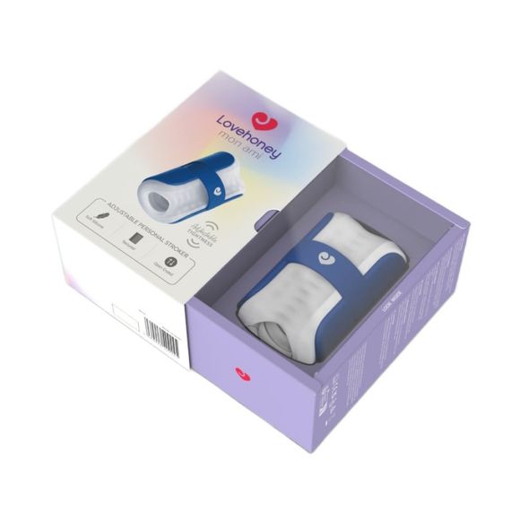 Мастурбатор Lovehoney Mon Ami Adjustable із відкритим каналом, біло-блакитний Sex Aura | Зображення 1