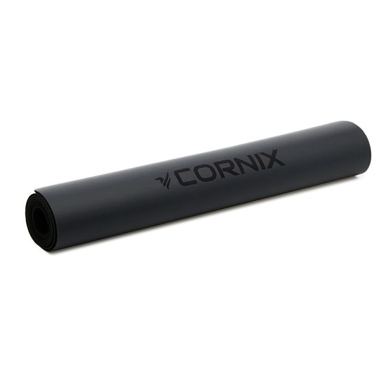Килимок спортивний Cornix PU 183 x 68 x 0.4 см для йоги та фітнесу XR-0317 Black | Зображення 2