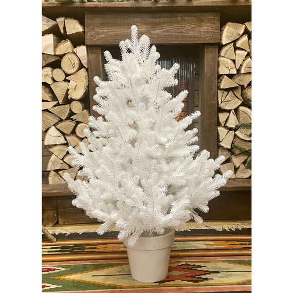 Ёлка Traditional литая в горшке 90 см белая новинка