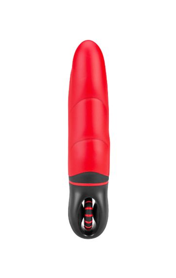 Вібратор з оригінальним дизайном і ребристою поверхневістю AMOR BIG VIBRATOR ANGELUS Red (Застосунок НЕ Sex Aura