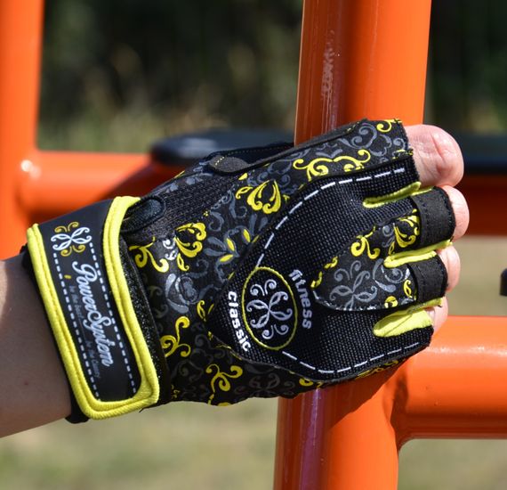 Рукавички для фітнесу Power System PS-2910 Classy Жіночі Yellow XS | Зображення 7