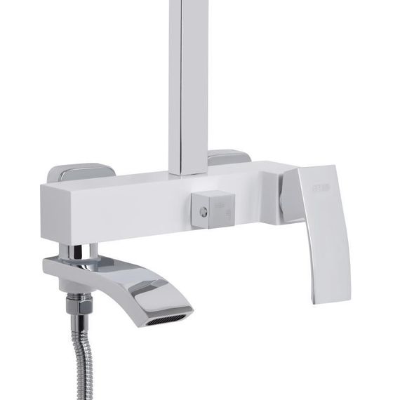 Душова система універсальна Qtap Swan Cascada на три споживача (з виливом) QTSWA111CRW45570 Chrome/White | Зображення 2