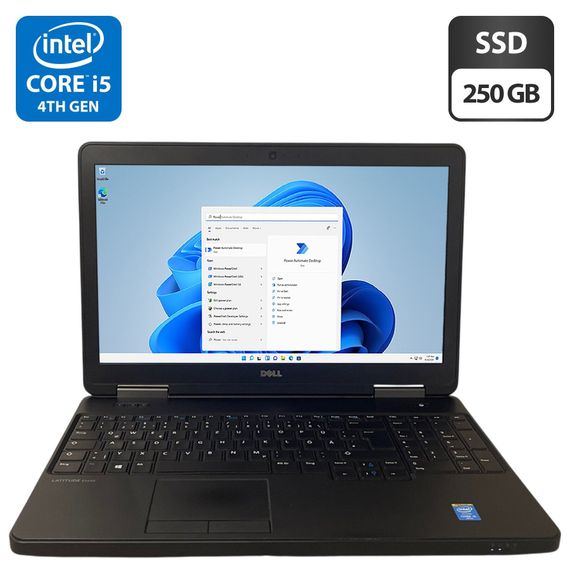 Ноутбук Dell Latitude E5540 / 15.6" (1366x768) TN / Intel Core i5-4210U (2 (4) ядра по 1.7 - 2.7 GHz) / 8 GB DDR3 / 250 GB SSD / Intel HD Graphics 4400 / WebCam / DVD-ROM б/у + Подарок Проводная мышь / USB | Зображення 1
