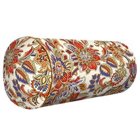 Подушка валик Квіти 42x18 см (PV_NW006)