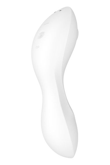 Вакуумний смарт-стимулятор із вібрацією Satisfyer Curvy Trinity 5 (White), керування зі смартфона | Зображення 5