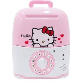 Копилка сейф чемоданчик Hello Kitty Розовый