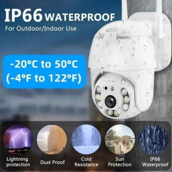ОЧЕНКА! Поворотна вулична IP-камера відеоспостереження PTZ Wi-Fi xm 2mp (Плохе паковання 3042) | Зображення 5