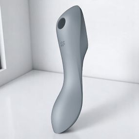Вакуумний стимулятор з вібрацією Satisfyer Curvy Trinity 3, Сірий — потужна стимуляція та розкішне задоволення
