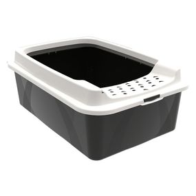 Туалет-лоток для кошек Rotho Bonnie 40047, открытый, с бортиками, черный