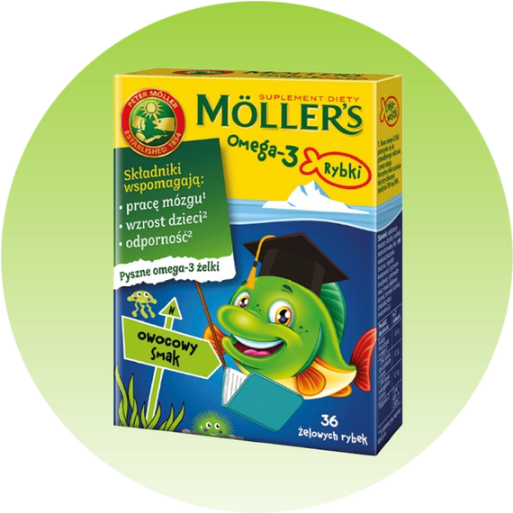 Mollers omega 3 рибки, смак фруктовий, 36шт