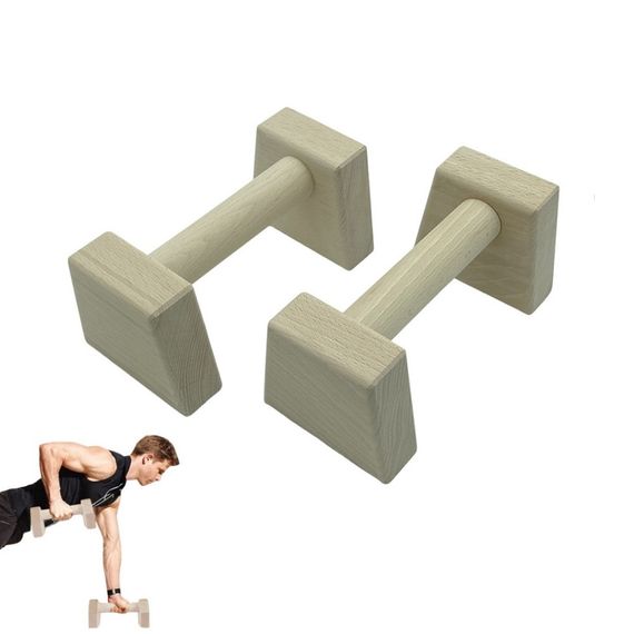 Паралетсы, упоры для отжимания деревянные Wood Gym Push Up NE-WD-20 из бука 20 см 2 шт | Зображення 4
