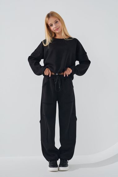 Костюм світшот+штани для дівчинки Benini 241144 176 см Чорний (2000990714848W) shop (2000990714848)