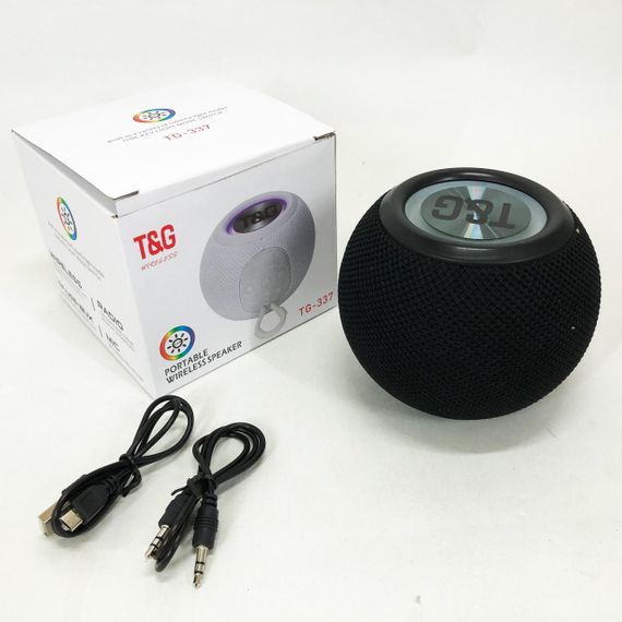 Бездротова потужна колонка TG337 з Bluetooth, RGB-підсвічуванням та радіо. Колір: чорний | Зображення 4
