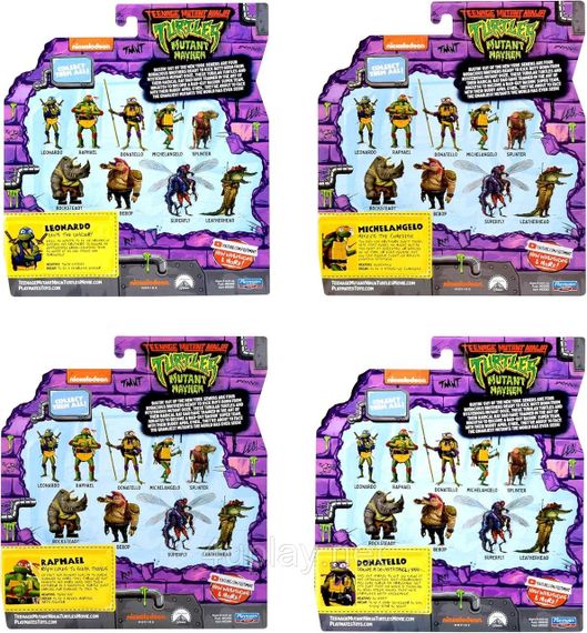 Фигурки TMNT Черепашки-ниндзя Леонардо, Микеланджело, Рафаэль, Донателло Оригинал Teenage Mutant Ninja Turtles Mutant Mayhem | Зображення 2