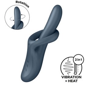 Вибратор с ротацией Satisfyer Heat Flex 4 Grey, подогрев до 39°C Sex Aura