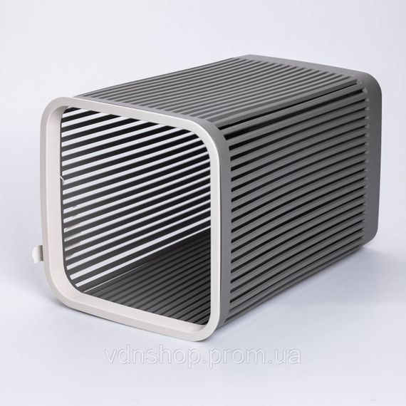 Кошик для сміття пластиковий в офіс для паперу 22×22×30 (см) кошик під сміття 8 (л) відро для сміття Сірий HP-45-9G | Зображення 2