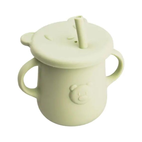 Дитячий набір силіконового посуду 7 предметів Зелений HP34546G | Зображення 6