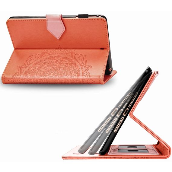 Кожаный чехол Art Case с визитницей для Samsung Galaxy Tab S7+ Оранжевый | Зображення 4