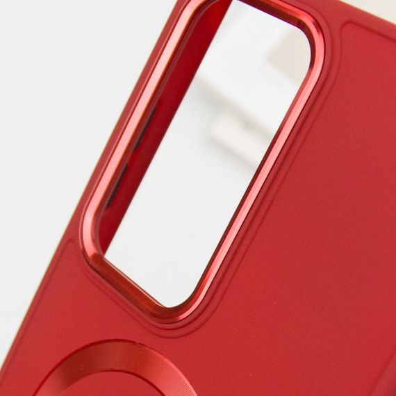 TPU чохол Bonbon Metal Style with MagSafe для Samsung Galaxy S24 Ultra Червоний / Red | Зображення 4