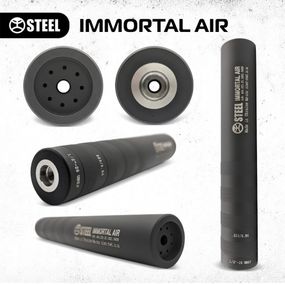 Глушник IMMORTAL AIR, калібр 9×21, різьба М15×1.0, для пістолет-карабіна (Stribog, Tsvircoon Цвіркун), чорний.