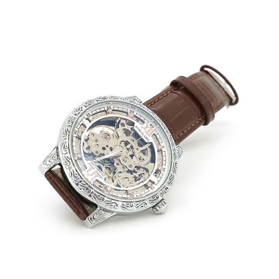 Чоловічий годинник AOKULASIC 2120, механічний, діаметр 43mm, ремінець 230mm | Зображення 4
