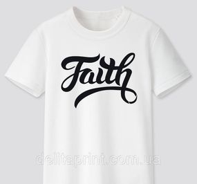 Футболка з християнським принтом Faith, Віра. FH-1