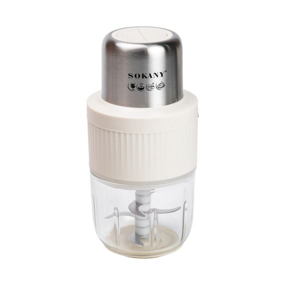 Чоппер измельчитель Sokany SKYM7032W 2в1 с чашами 0.5 и 1.5 л 800 Вт Белый | Зображення 3