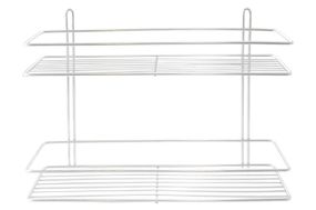 Полка для ванной FZB - 110 x 400 x 250 мм x 2 прямая нержавейка (9A164)