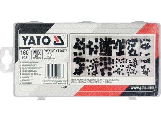 Набор винты под шестигранный ключ 3-10 160 штук YATO Польша YT-06777 | Зображення 1