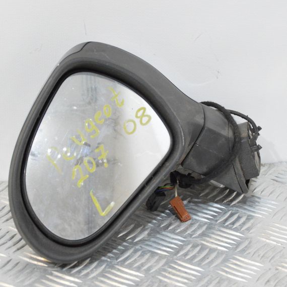 Дзеркало ліве Peugeot 207 2006-2013 5+2 пин електричне бокове Пежо 96806501XT