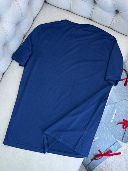 Футболка чоловіча Kiton темно-синя f717 | Зображення 5