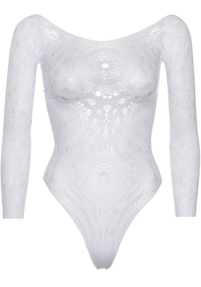 Еротичне боді-бодістокінг Leg Avenue Snap crotch thong back teddy White M/L sexstyle | Зображення 2