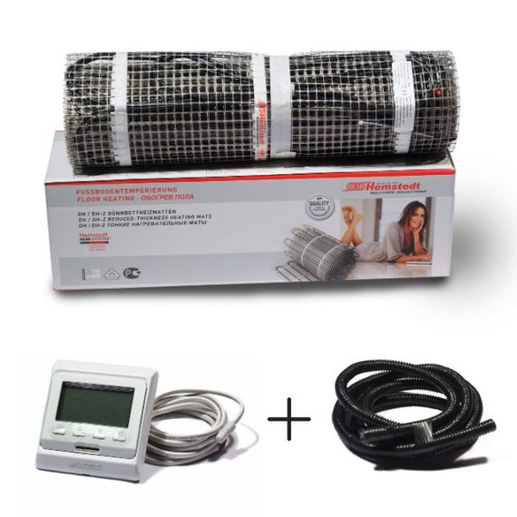Тепла підлога комплект терморегулятор E51 + нагрівальний мат Hemstedt DH - 8,0 м2 (1200 Вт) | Зображення 1