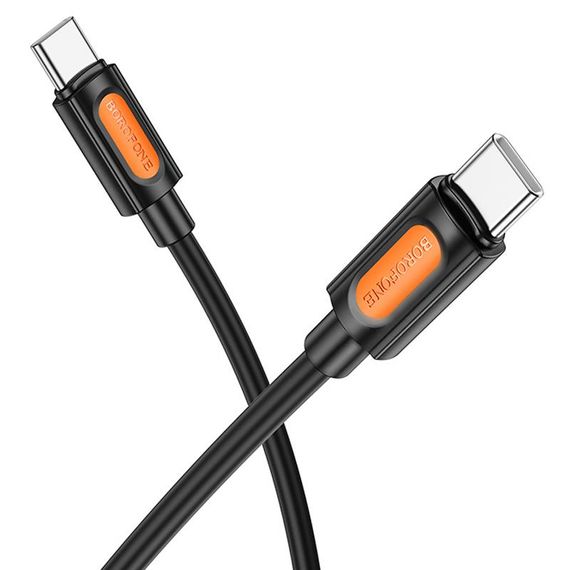 Дата кабель Borofone BX114 Structure Type-C to Type-C 60W (1m) Black | Зображення 2