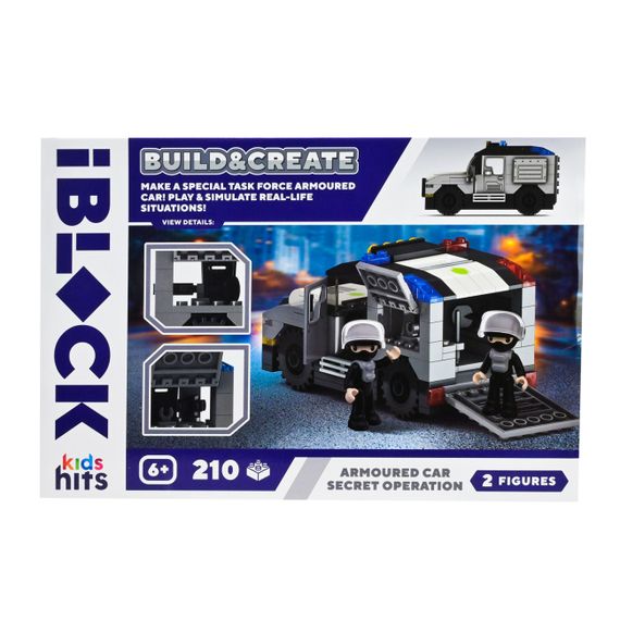 Конструктор "Секретна операція броньованого автомобіля" KH42/004/4 Build & create Armoured car IBLOCK, 210 деталей, в коробці (4897126753813) | Зображення 2