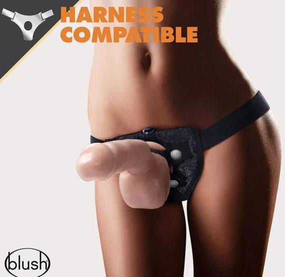 Фалоімітатор реалістичний самозмащувальний Blush Dr. Skin на присосці, бежевий, 21.6 х 5 см sexstyle | Зображення 4