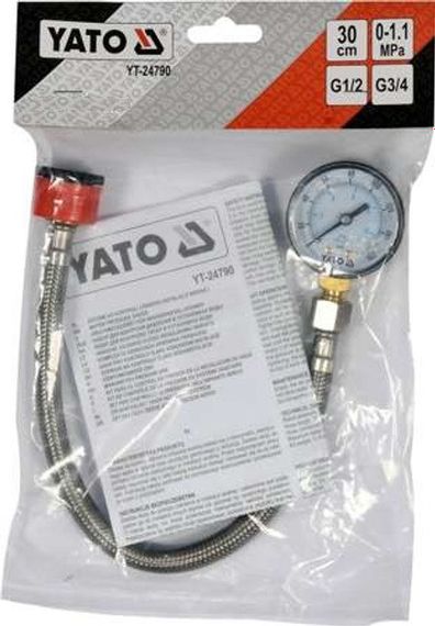 Манометр для вимірювання тиску води 1/2 - 3/4 1.1 МПа YATO YT-24790 | Зображення 3