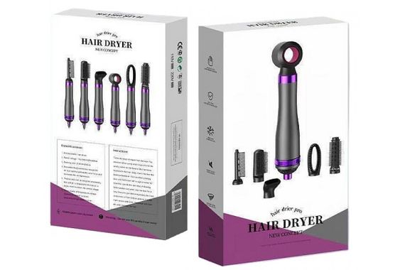 Фен-расческа,стайлер для волос HAIRE DRYER 6в1 (HA61) | Зображення 1