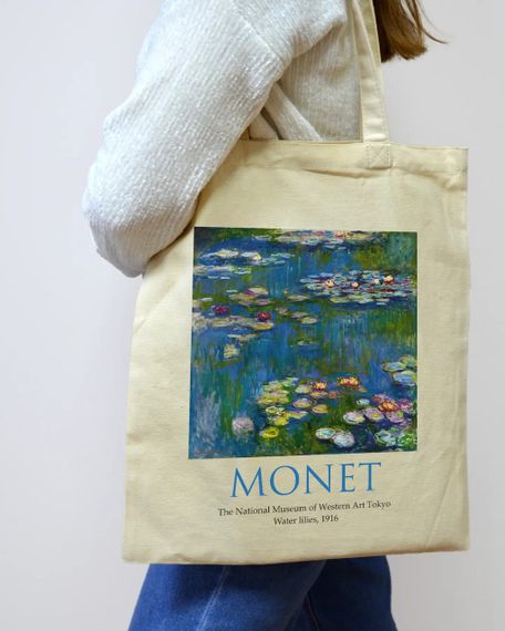 Екошопер BookOpt ВК4063 MONET «Водяні лілії» бежевий | Зображення 5