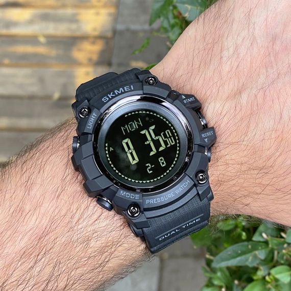 Чоловічий годинник Skmei 1358 Black Smart Watch Compass | Зображення 1