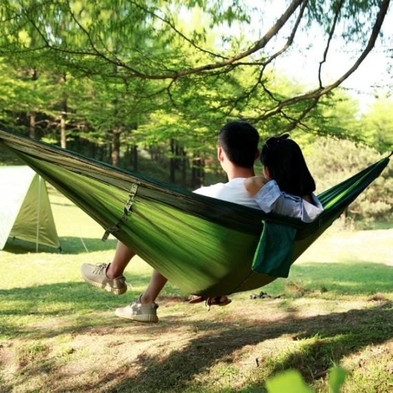 Туристичний гамак із москітною сіткою UKC Hammock Net зелений до 200 кг. | Зображення 2