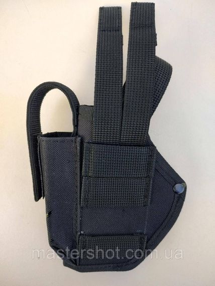 Кобура Форт 17 на Моллі поясна з чохлом під магазин з фіксацією на системі Molle колір чорний MS | Зображення 1