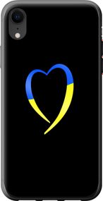 Чехол на iPhone XR Жёлто-голубое сердце "885u-1560-17620"
