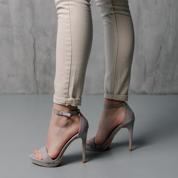 Женские босоножки Fashion Worthy 3996 40 размер 255 см Серый | Зображення 4