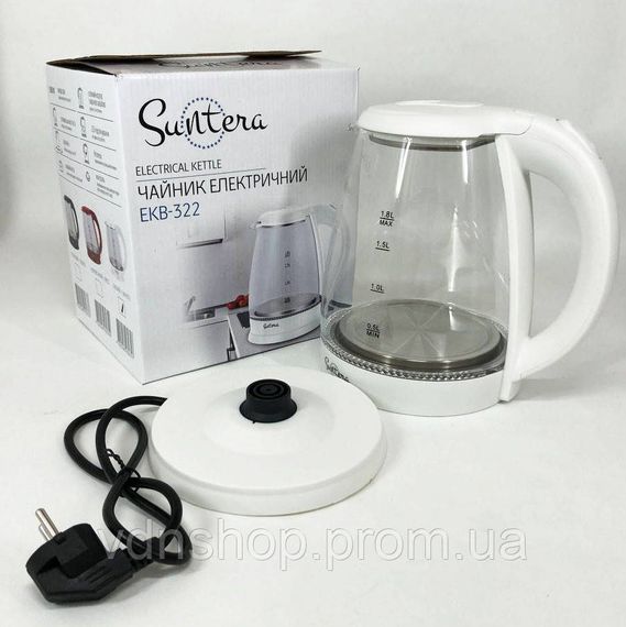 Электрический чайник с нагревательным диском, Стильный электрический чайник, Электрочайник удобный SJ-62 | Зображення 2