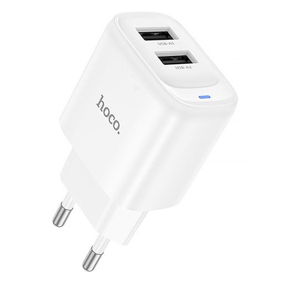 МЗП Hoco C141A Smart 2.1A (2USB-A) White